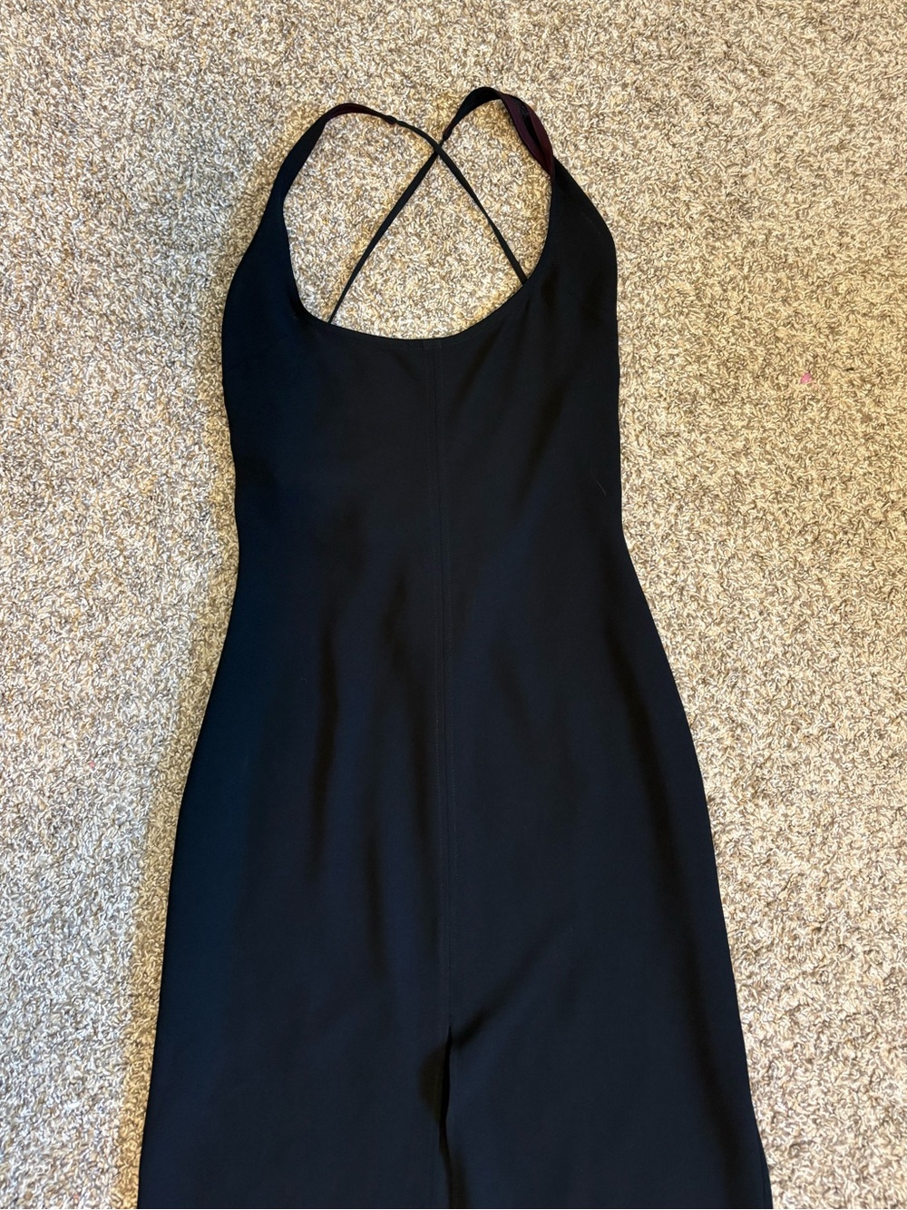 Y2K 90s Minimalist Slip Dress black Open Back Maxi Dress Lace-Up Back Size XS - Picture 6 of 13